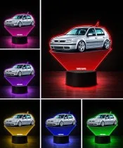 Lampka LED 3D z Nadrukiem UV Samochód Volkswagen Golf IV