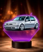 3D-LED-Lampe mit UV-Druck Auto Volkswagen Golf IV
