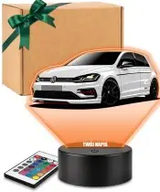 Lampka LED 3D z Nadrukiem UV Samochód Volkswagen Golf VII GTI