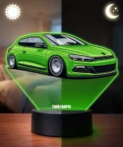 3D LED Lamp with UV Print Car Volkswagen Scirocco R