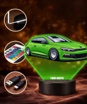 3D LED Lamp with UV Print Car Volkswagen Scirocco R