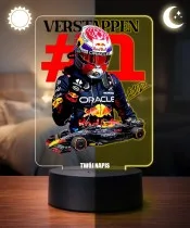 Max Verstappen F1 3D LED Night Light with Name