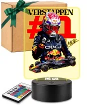 Max Verstappen F1 3D LED Night Light with Name