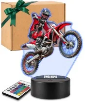Lampka Nocna LED 3D Motocross Zawodnik