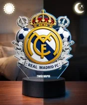 Real Madrid Fußball 3D LED Nachtlicht mit Namen