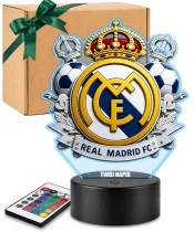 Real Madrid Football 3D LED Night Light with Name