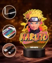 Naruto Portrait 3D LED Night Light with Name