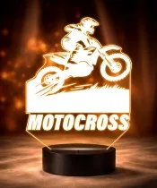 Motocross 3D LED Nachtlicht mit Namen
