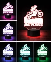 Motocross 3D LED Nachtlicht mit Namen
