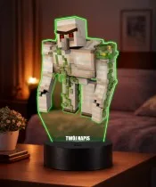 Lampka Nocna LED 3D Minecraft Golem