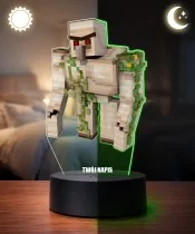 Lampka Nocna LED 3D Minecraft Golem
