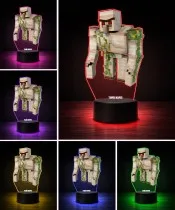 Lampka Nocna LED 3D Minecraft Golem