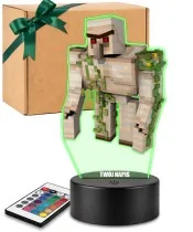 Lampka Nocna LED 3D Minecraft Golem