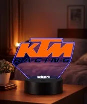 KTM Racing 3D LED Night Light with Name