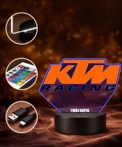 KTM Racing 3D LED Night Light with Name