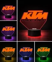 KTM Racing 3D LED Night Light with Name