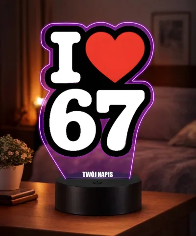 I Love 67 Motocross 3D LED...