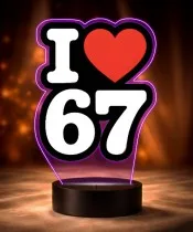 Lampka Nocna LED 3D I Love 67 Motocross