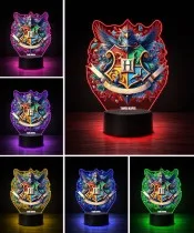 Harry Potter Hogwarts Gryffindor 3D LED Night Light with Name