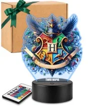 Harry Potter Hogwarts Gryffindor 3D LED Night Light with Name