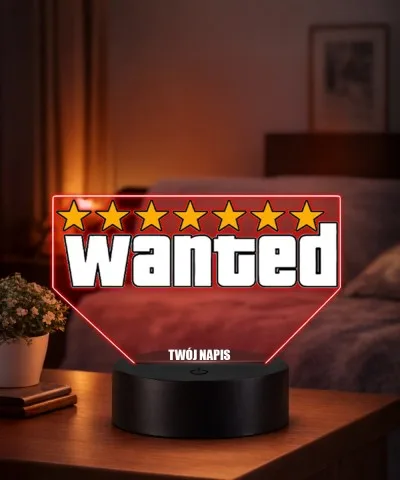 Lampka Nocna LED 3D Gra Wanted
