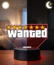 Lampka Nocna LED 3D Gra Wanted