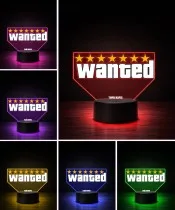 Wanted Spiel 3D LED Nachtlicht mit Namen