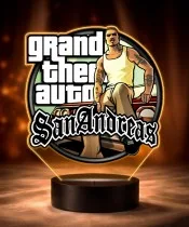 GTA San Andreas 3D LED Night Light with Name