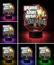 GTA San Andreas 3D LED Night Light with Name