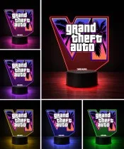 GTA 6 Logo 3D LED Nachtlicht mit Namen