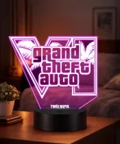 Lampka Nocna LED 3D GTA Logo