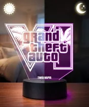 Lampka Nocna LED 3D GTA Logo