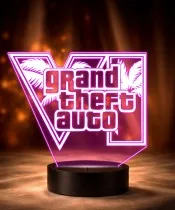 GTA Logo 3D LED Nachtlicht mit Namen