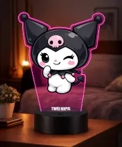 Kuromi Chibi 3D LED Nachtlicht mit Namen