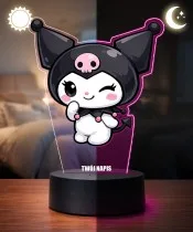 Kuromi Chibi 3D LED Nachtlicht mit Namen
