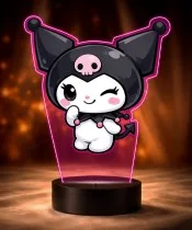 Kuromi Chibi 3D LED Nachtlicht mit Namen