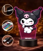 Kuromi Chibi 3D LED Nachtlicht mit Namen
