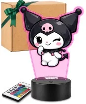 Kuromi Chibi 3D LED Nachtlicht mit Namen