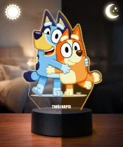 Bluey and Bingo 3D LED Night Light with Name