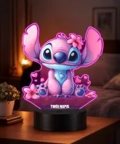 Angel with Flowers 3D LED Night Light with Name