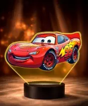 Cars Lightning McQueen 3D LED Night Light with Name