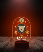 Lampka LED 3D Plexido z Nadrukiem Znak Zodiaku Lew - 3