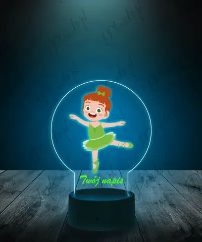 lampka_led_3d_plexido_z_nadrukiem_baletnica_zielona