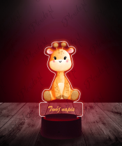 lampka_led_3d_plexido_z_nadrukiem_żyrafa