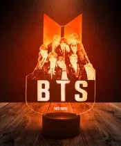 Lampka LED 3D Plexido BTS K-pop Zespół
