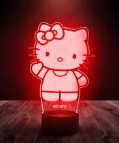 Lampka LED 3D Plexido Hello Kitty Kokarda