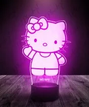Lampka LED 3D Plexido Hello Kitty Kokarda