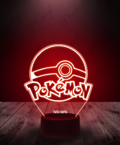 Lampka LED 3D Plexido Pokemon Pokeball