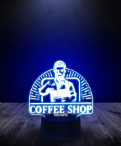 Lampka LED 3D Plexido Kawiarnia Barista - 1