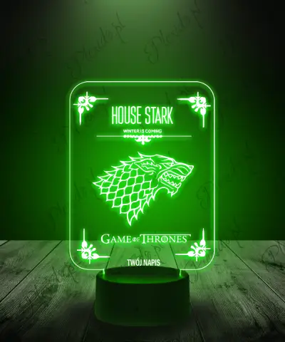 Lampka LED 3D Plexido Gra o Tron House Stark - 1
